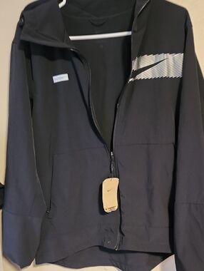 Nike Black Jacket with Silver Reflective Accent